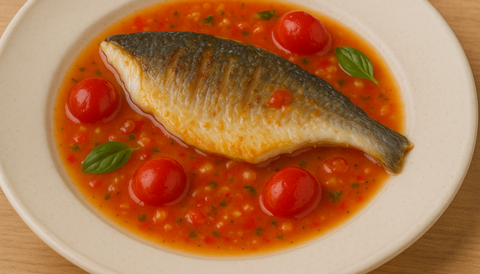 Filetto di branzino in crosta