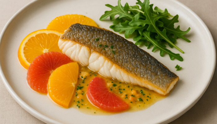Filetto di spigola al sapore di agrumi