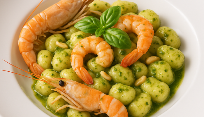 Gnocchi di patate agli scampi e gamberi