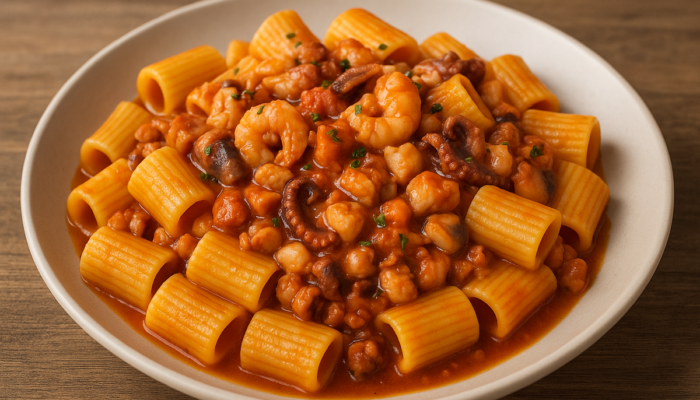 Mezze maniche al ragù di mare